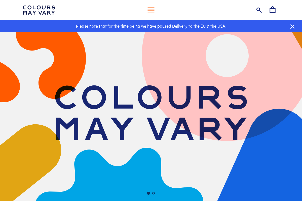 Colours May Vary homepage screenshot