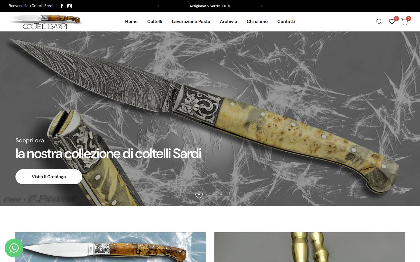 coltellisardi.com homepage screenshot