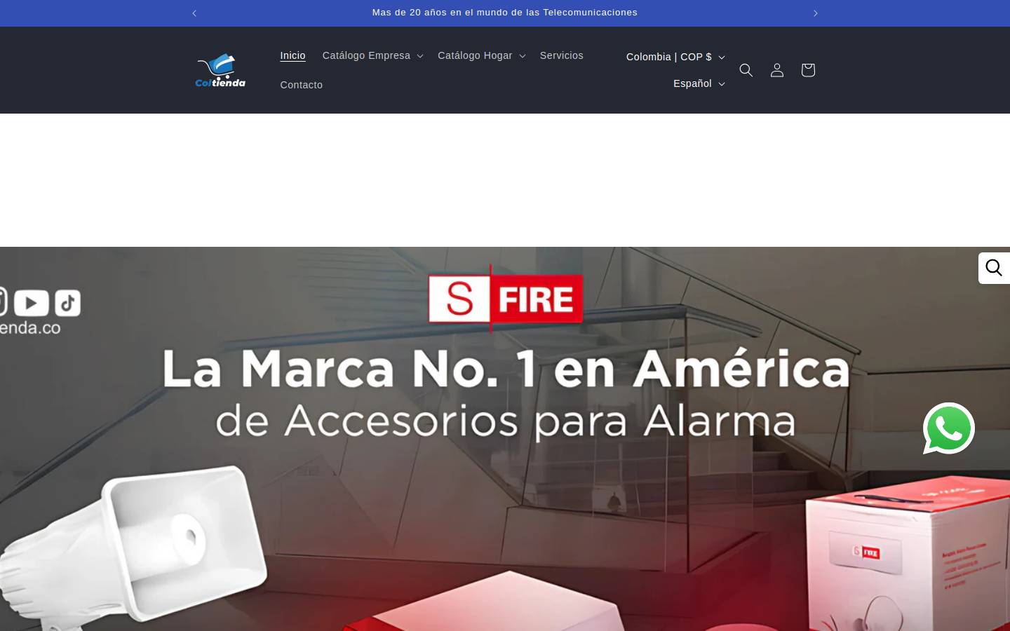 coltienda.co homepage screenshot
