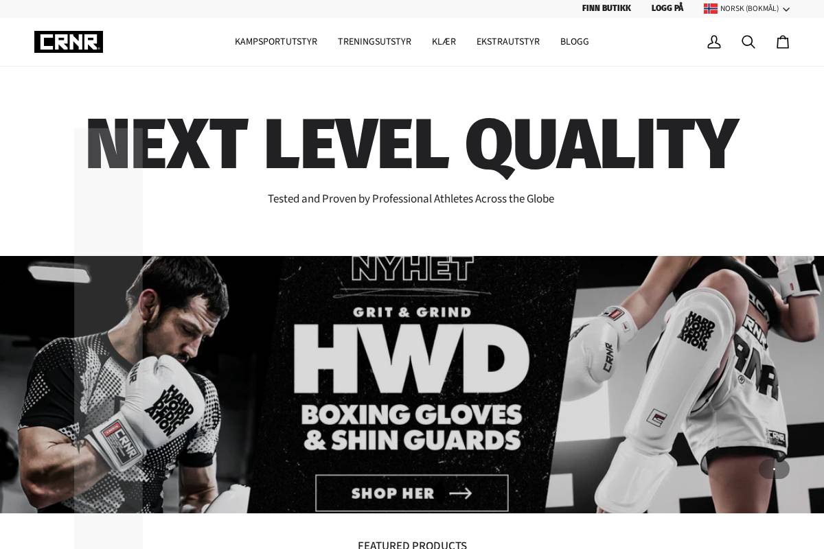 Combat Corner Professional homepage screenshot