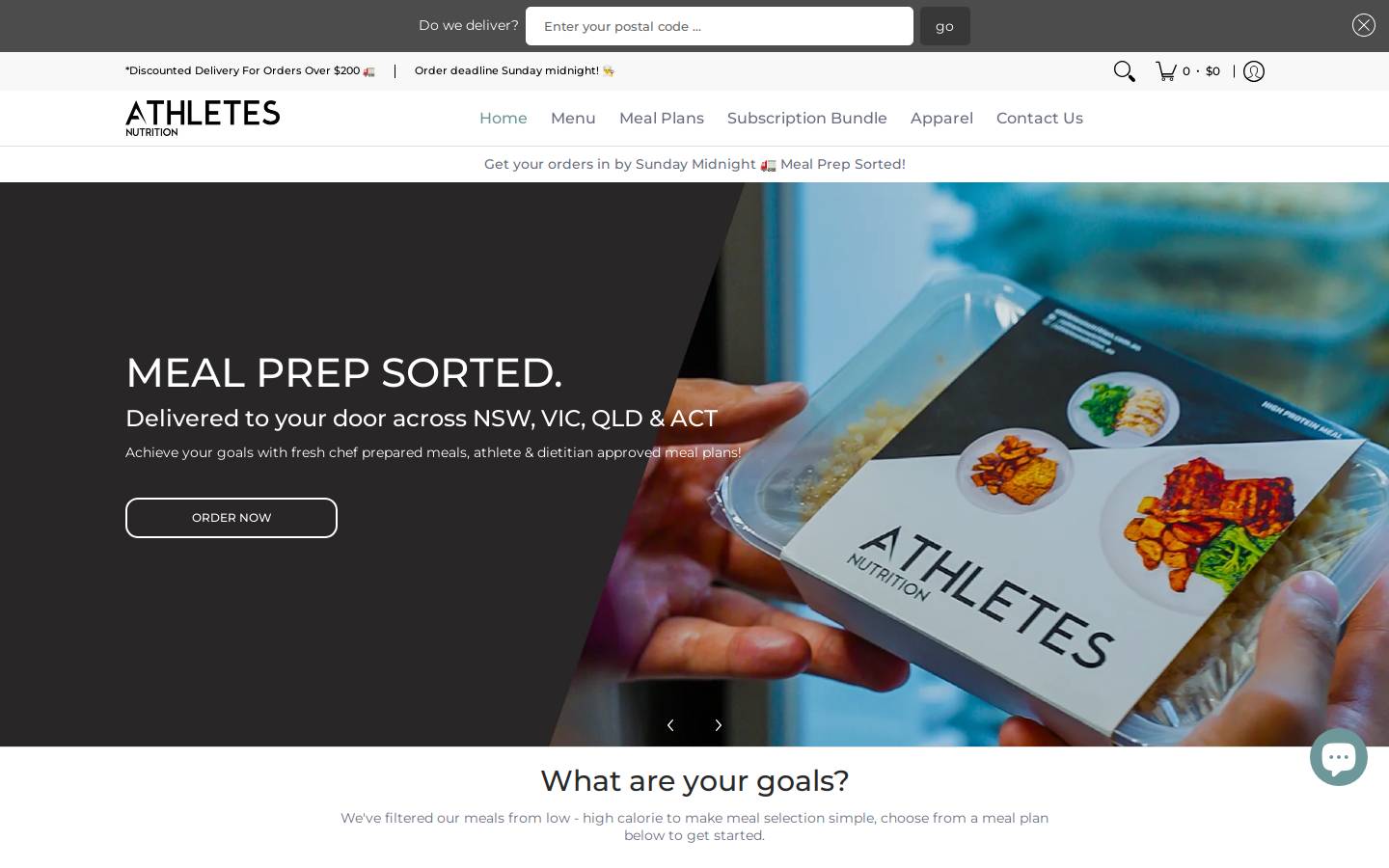 combatmeals.net.au homepage screenshot