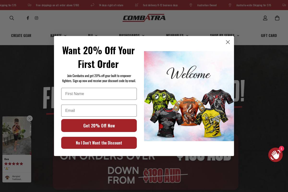 combatra.com.au homepage screenshot