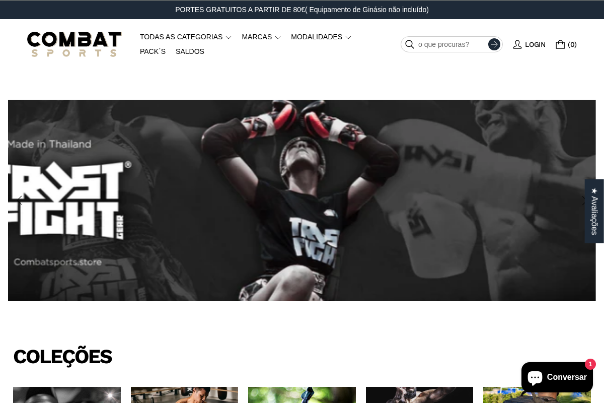 CombatSports.store homepage screenshot