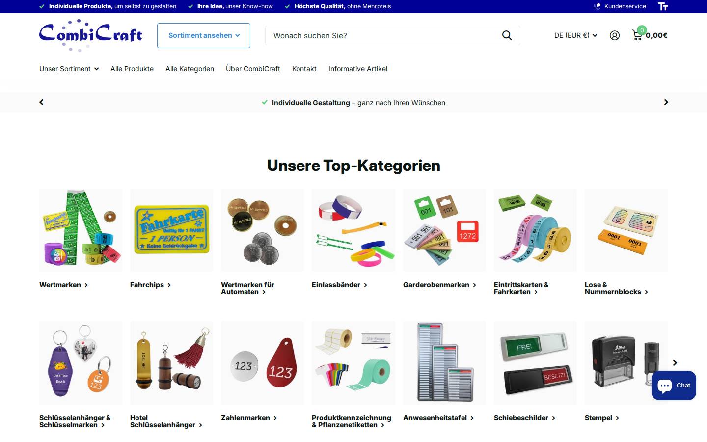 CombiCraft Deutschland homepage screenshot