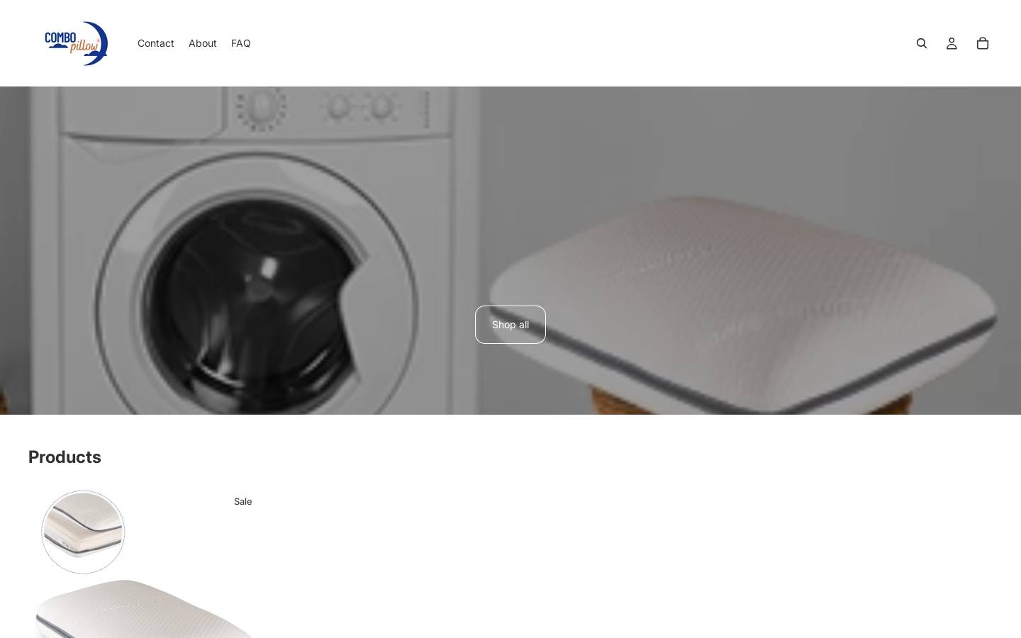 combopillow.com homepage screenshot