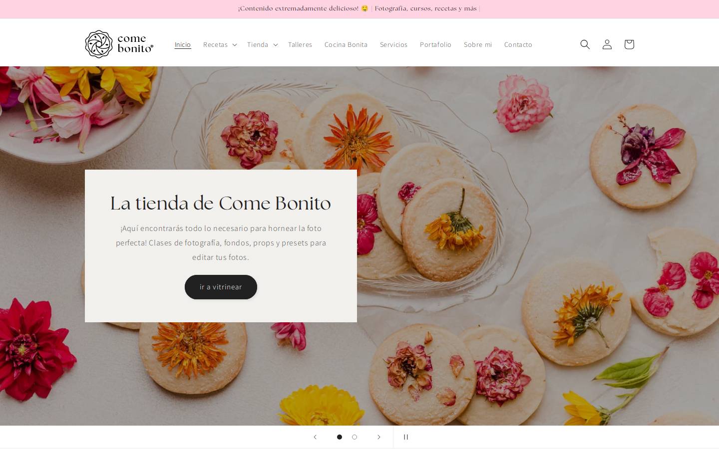 comebonito.cl homepage screenshot