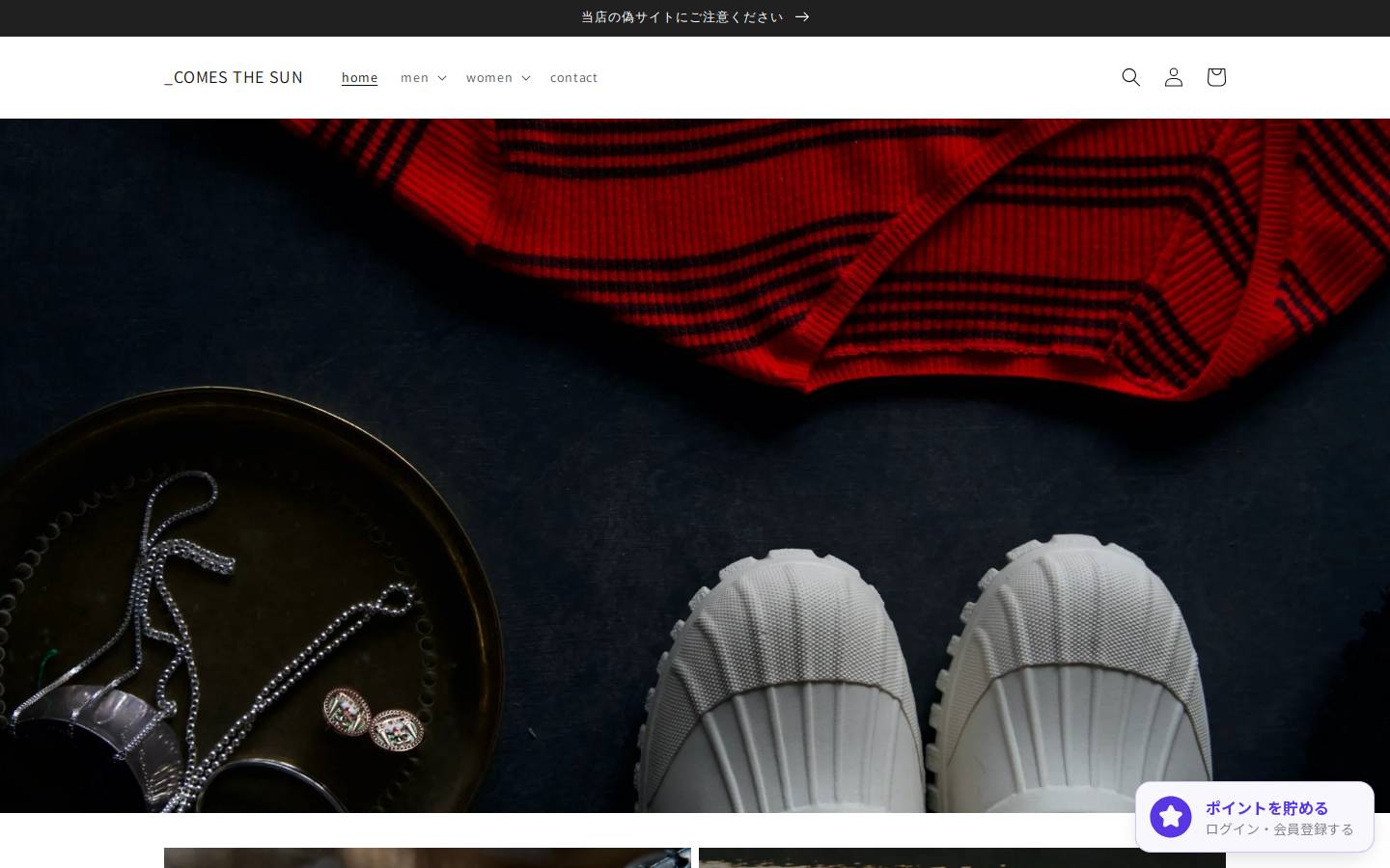 comesthesun.jp homepage screenshot