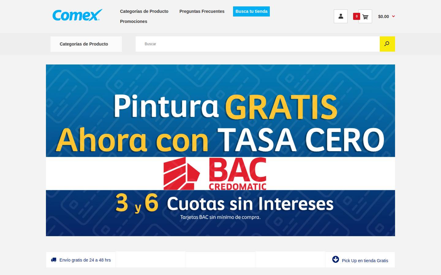 comexelsalvador.com homepage screenshot