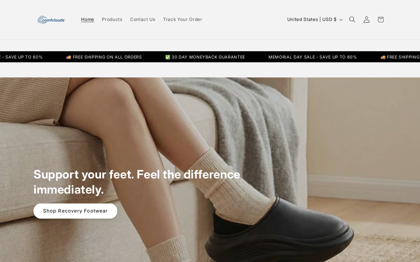 comfclouds.com homepage screenshot