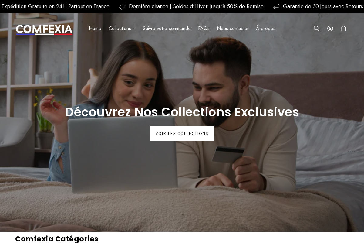 Comfexia homepage screenshot