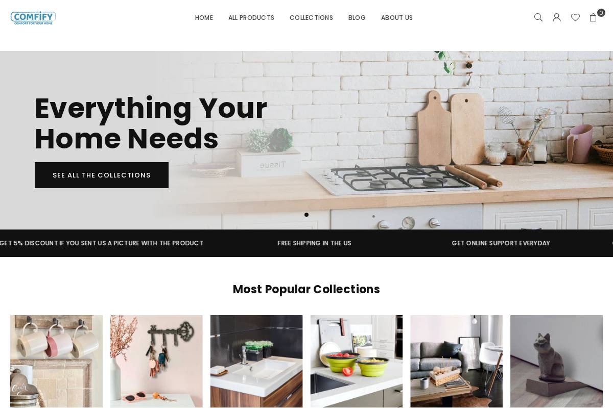 comfify.com homepage screenshot