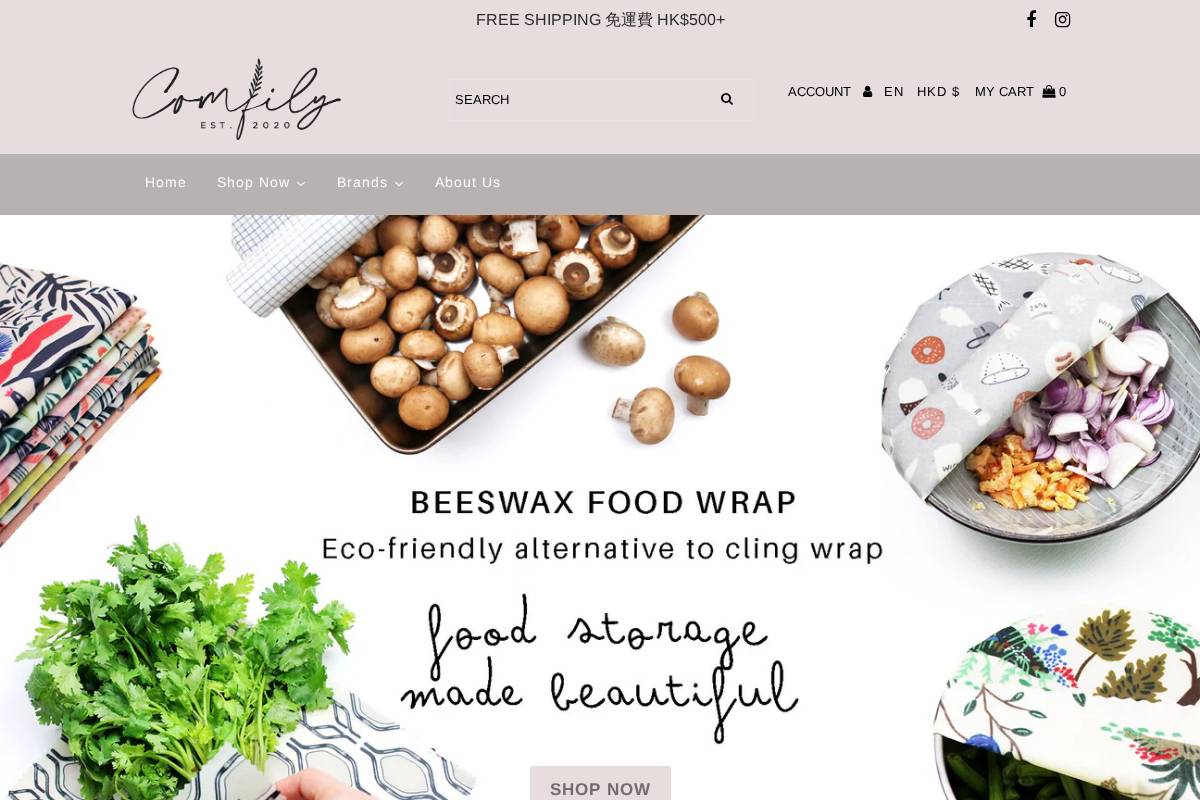 comfily.co homepage screenshot