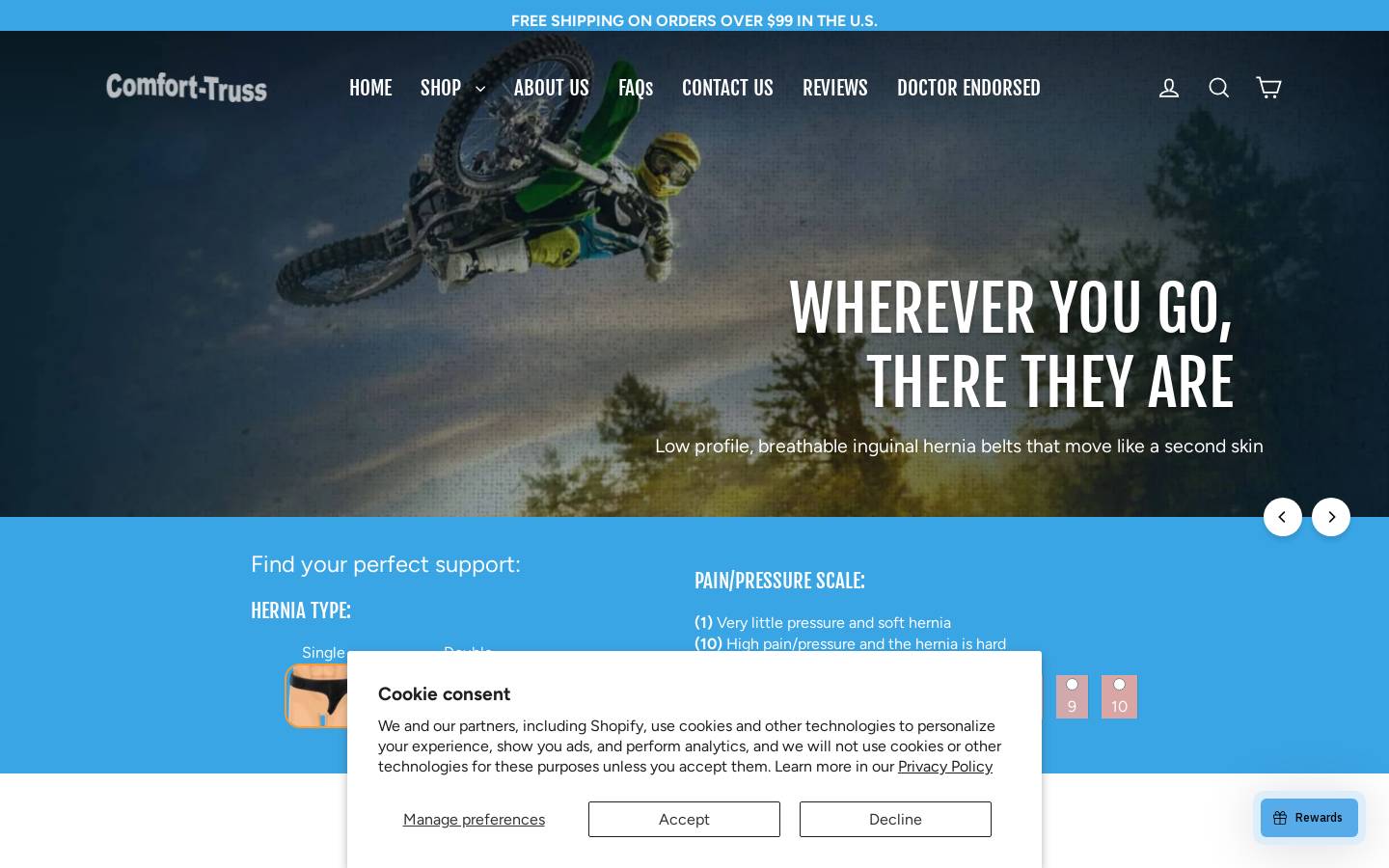 comfort-truss.com homepage screenshot