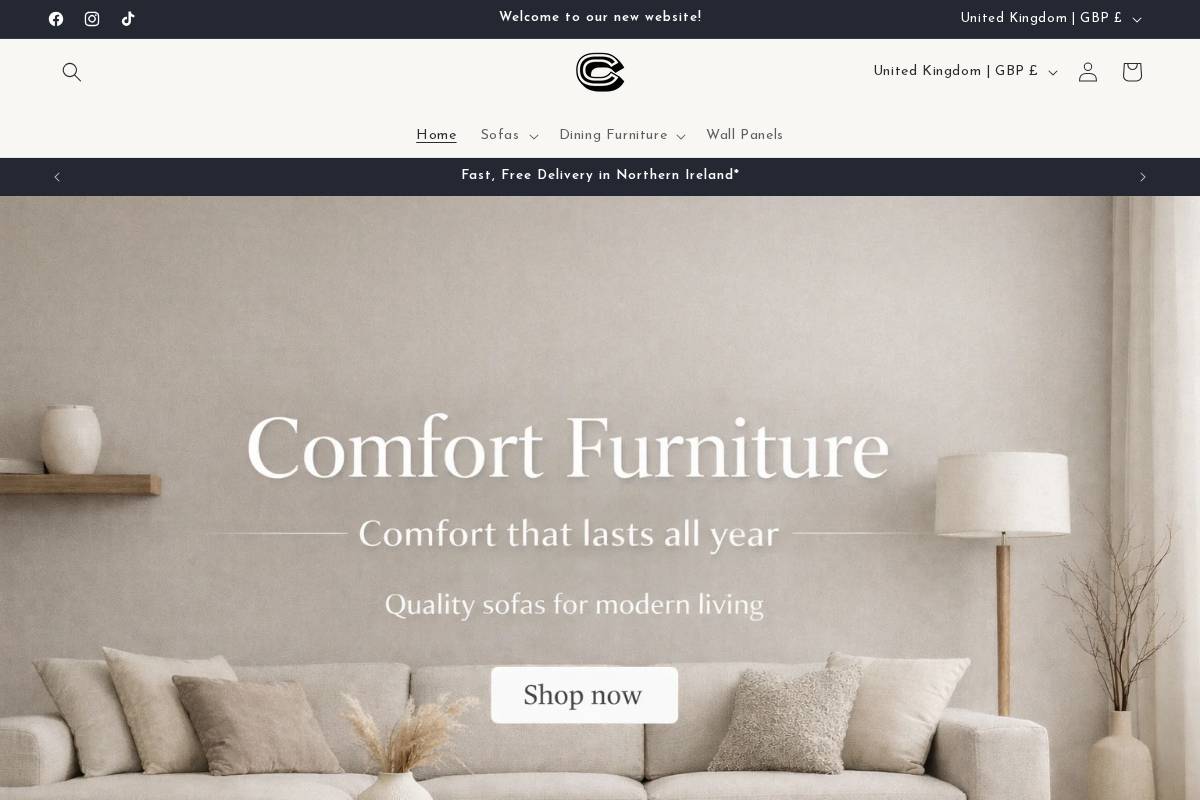 comfort.furniture homepage screenshot