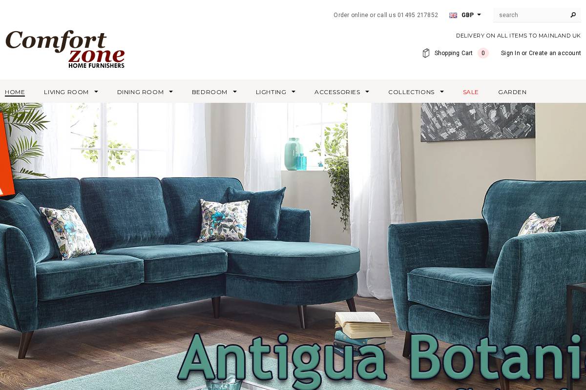 comfort1st.co.uk homepage screenshot