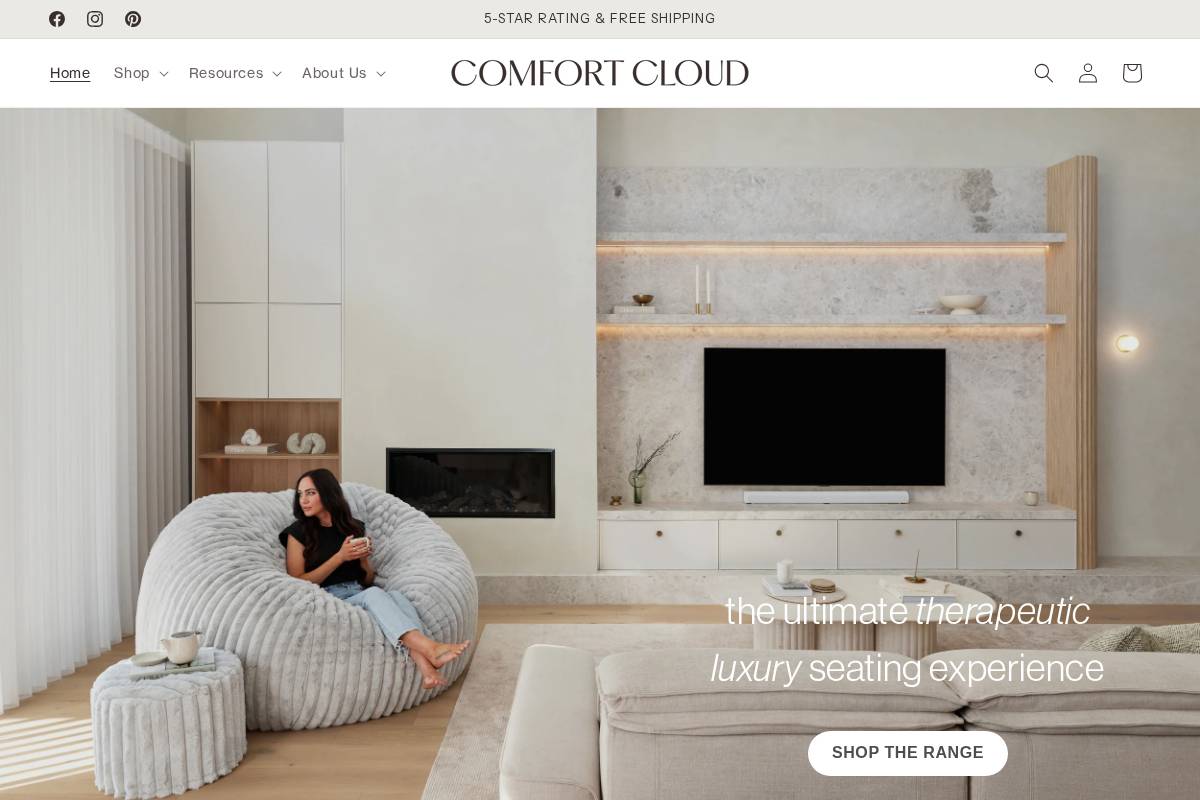 Comfort Cloud homepage screenshot