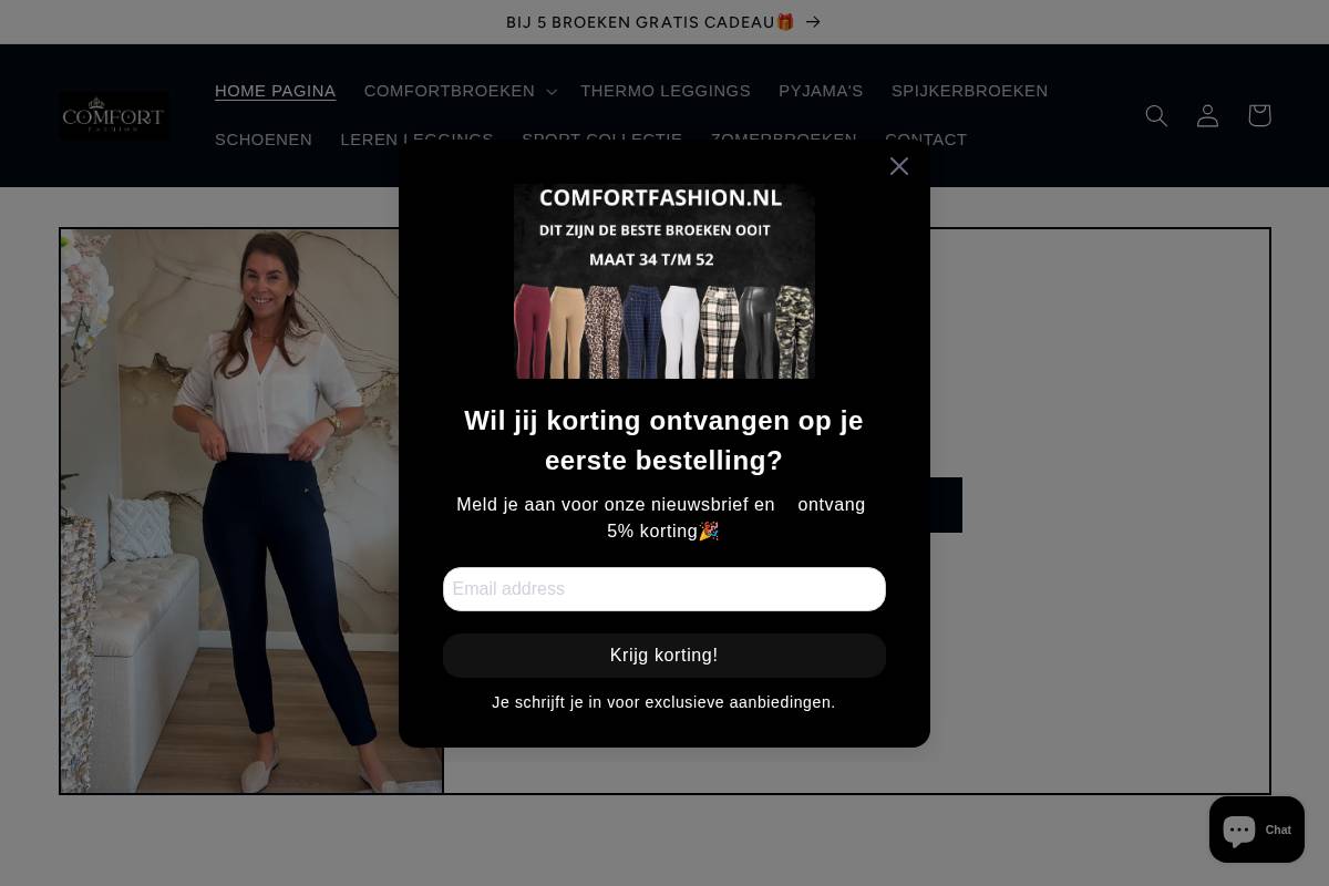 Comfortfashion homepage screenshot