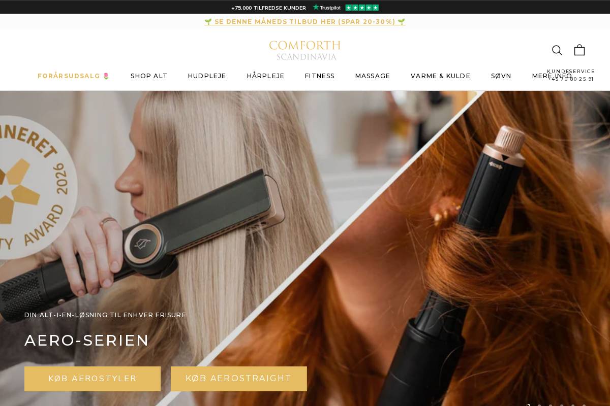 Comforth Scandinavia homepage screenshot