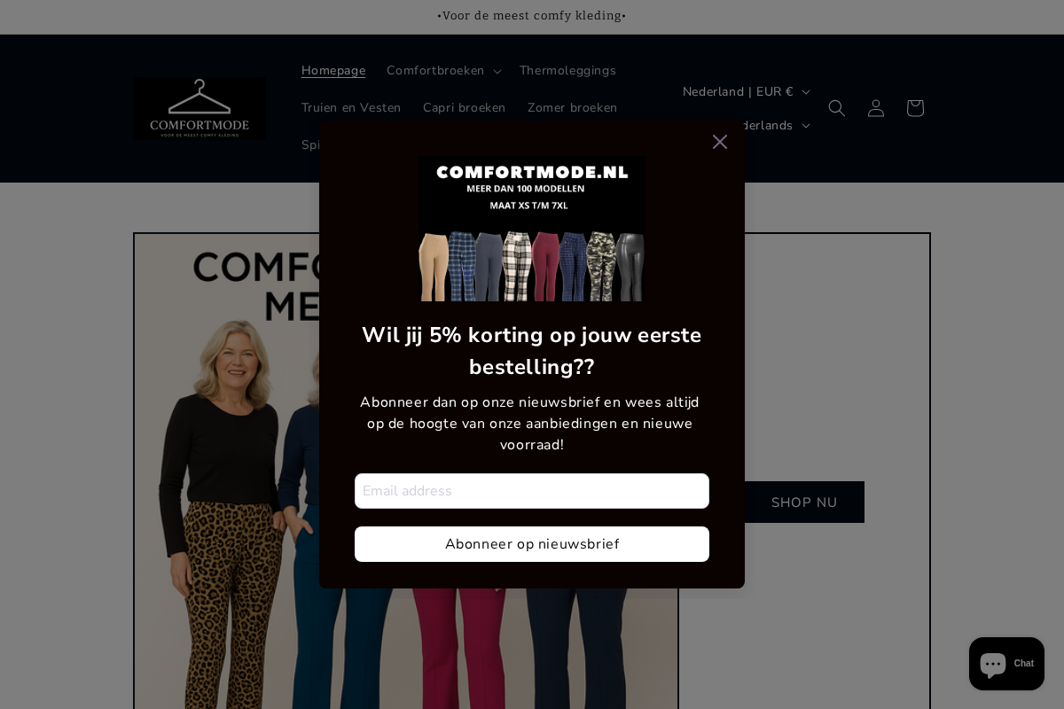 Comfortmode homepage screenshot