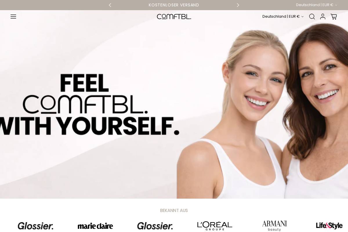 Comftbl homepage screenshot