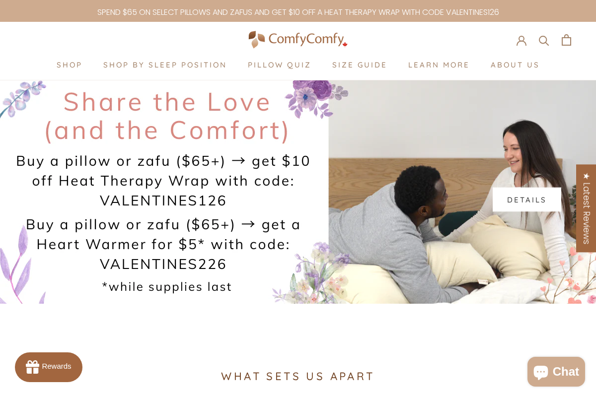 comfycomfy.com homepage screenshot