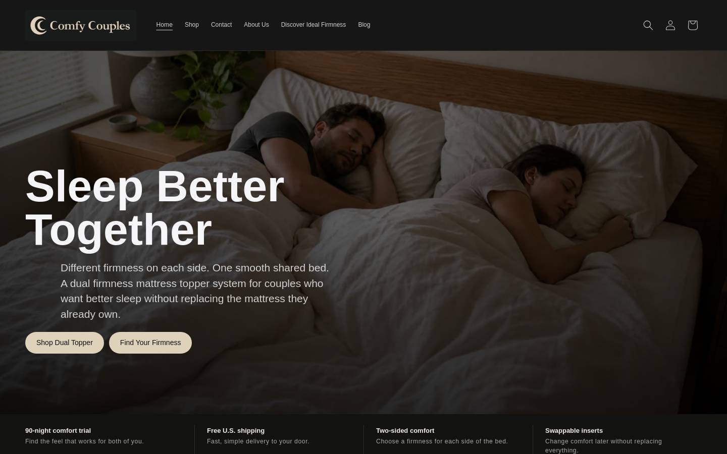 comfycouples.com homepage screenshot