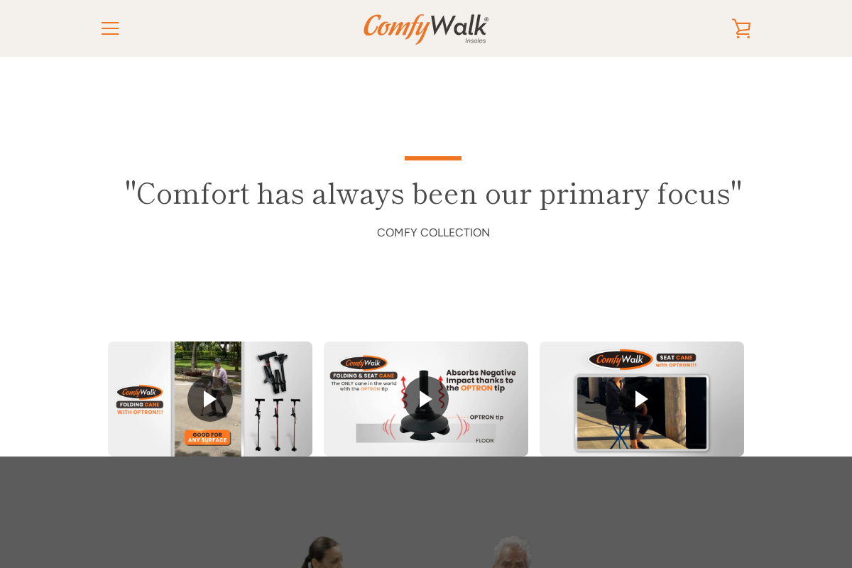 comfywalk.com homepage screenshot