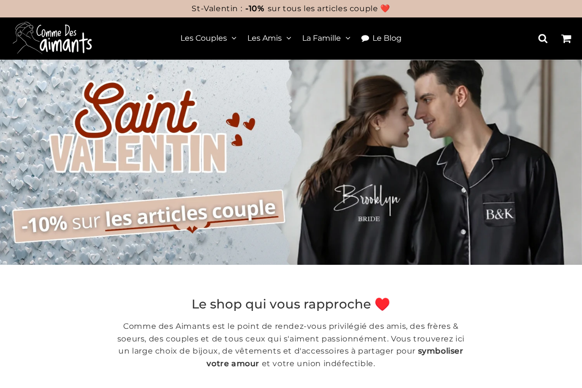 Comme des Aimants homepage screenshot