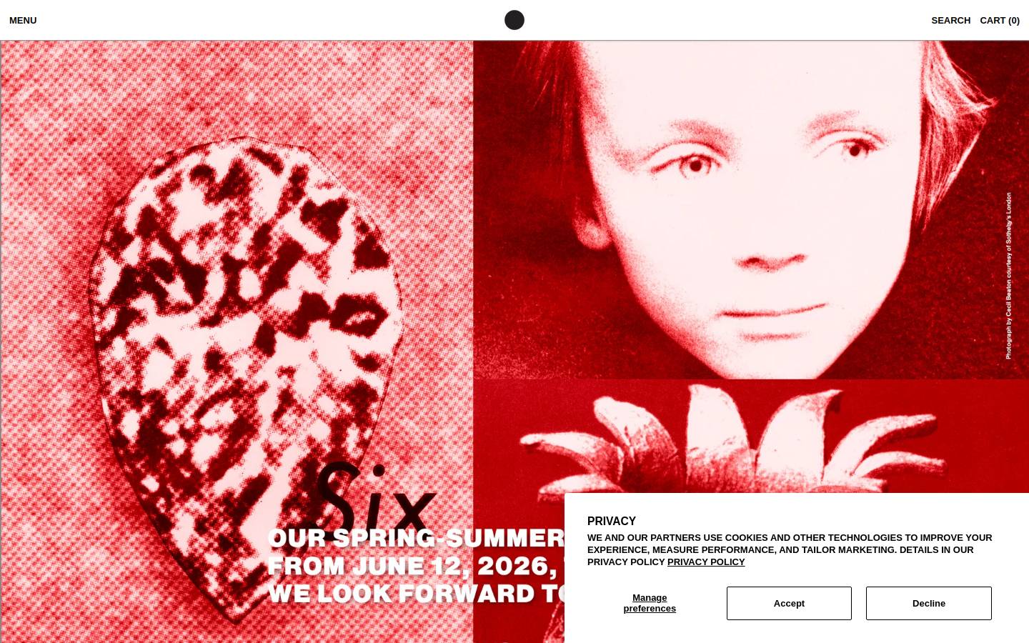 comme-des-garcons.com.au homepage screenshot