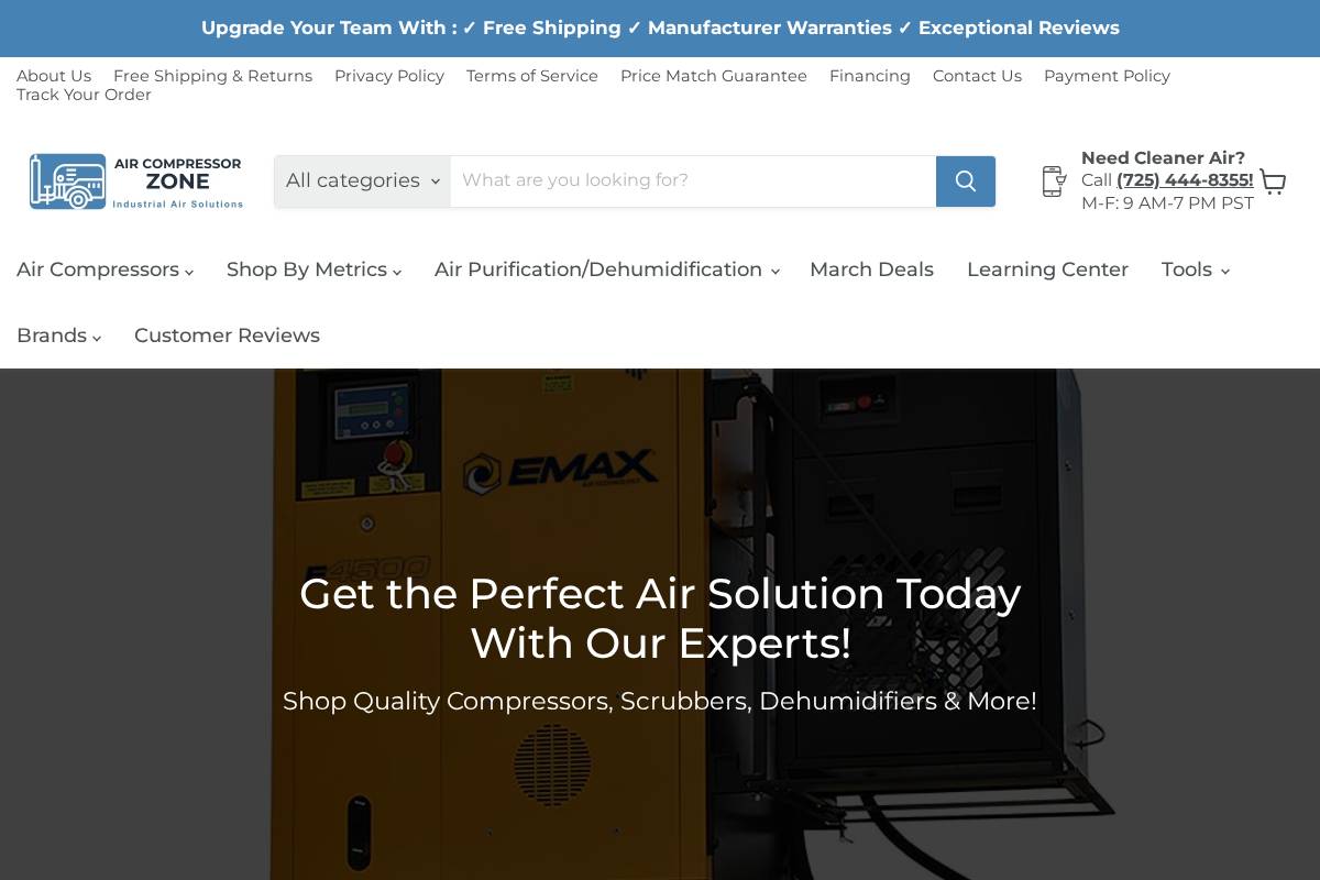 commercialairpros.com homepage screenshot
