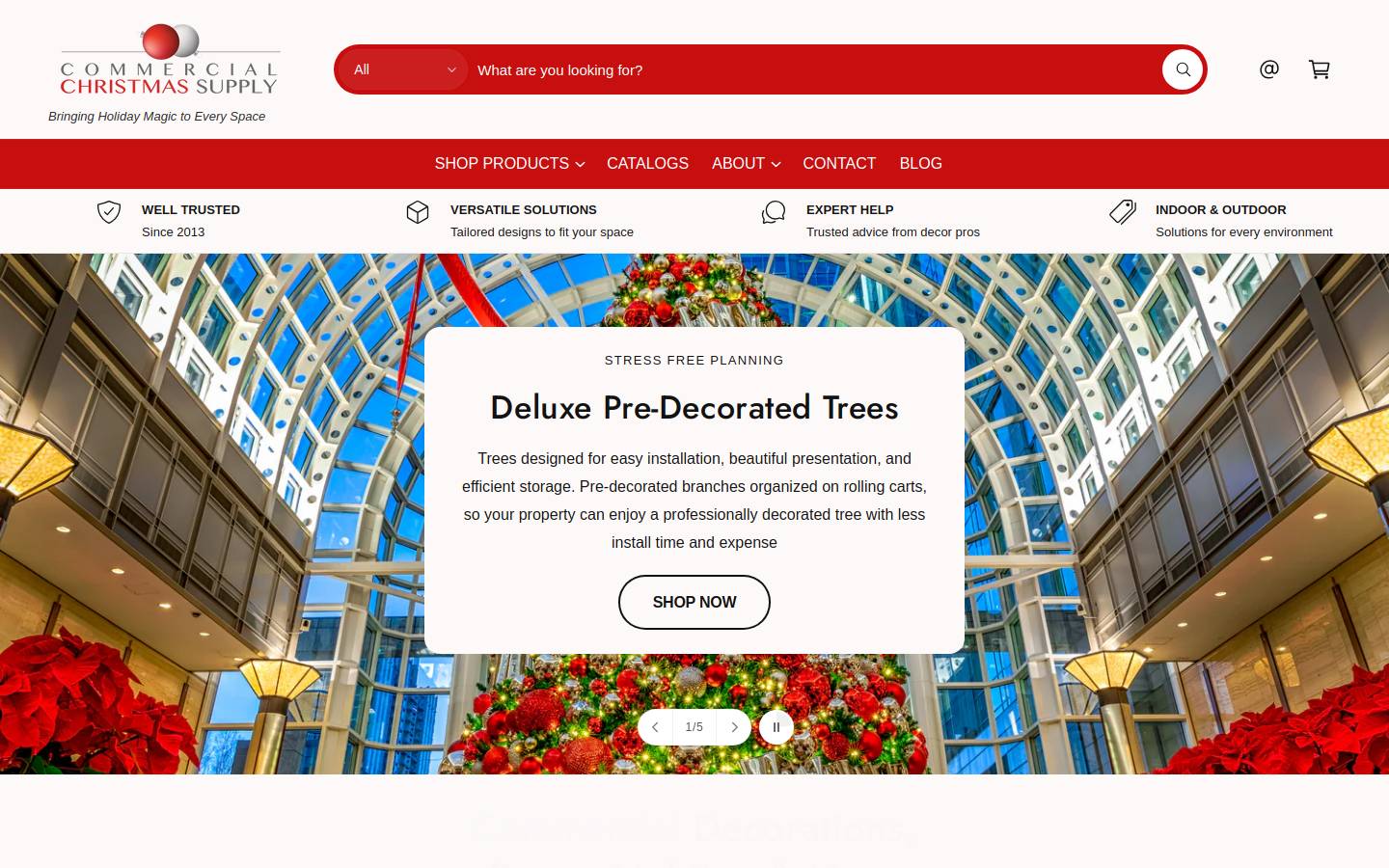 Commercialchristmassupply homepage screenshot
