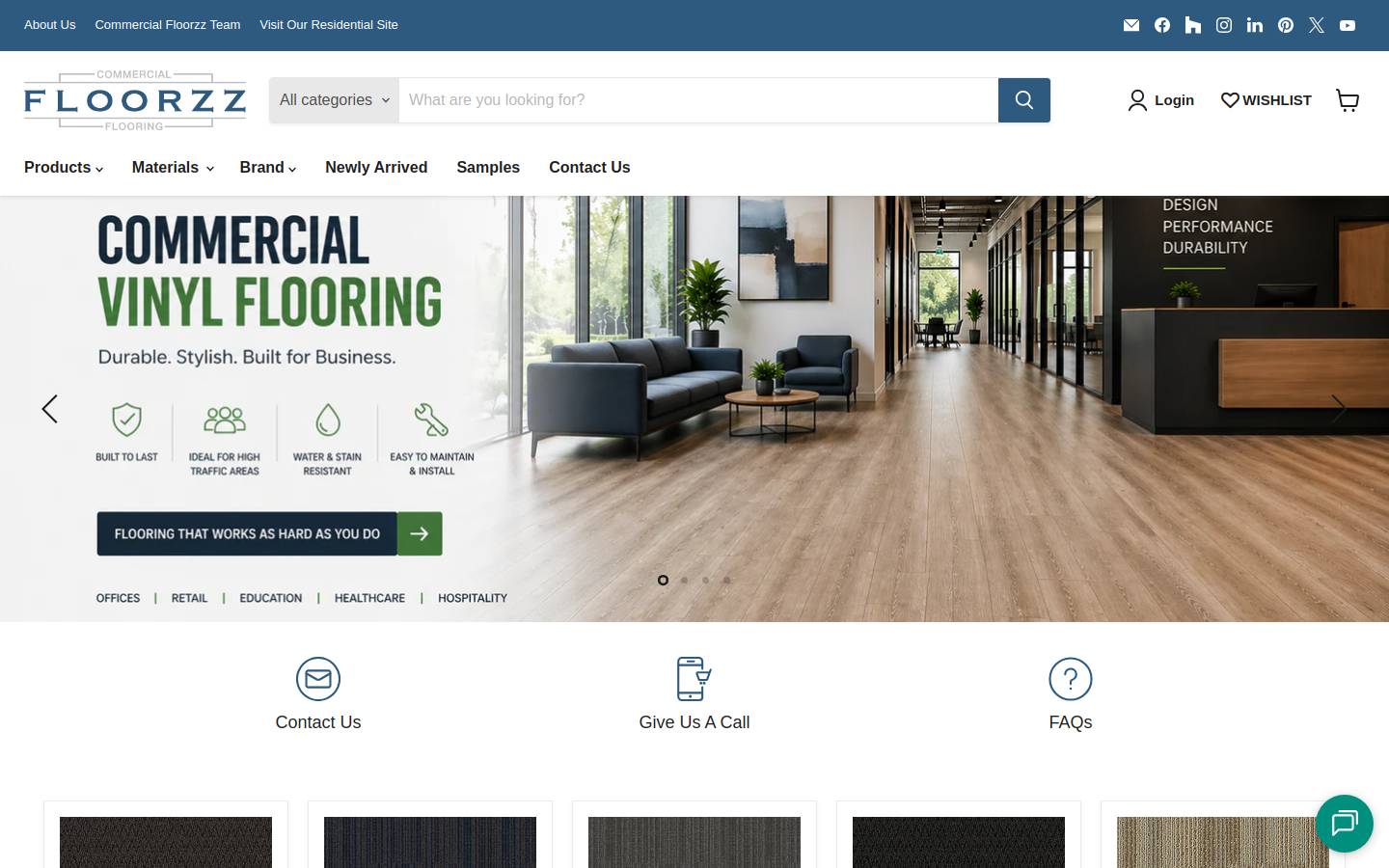 commercialfloorzz.com homepage screenshot