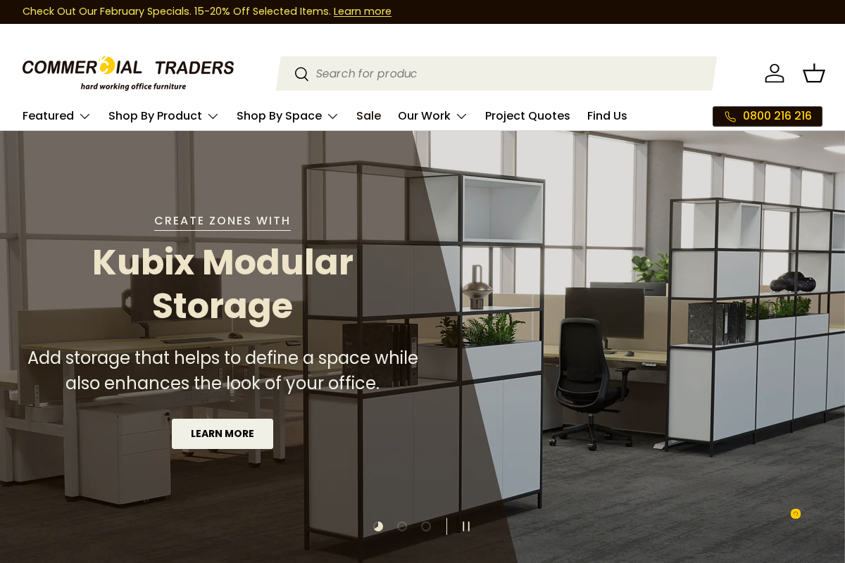 Commercial Traders - Office Furniture homepage screenshot