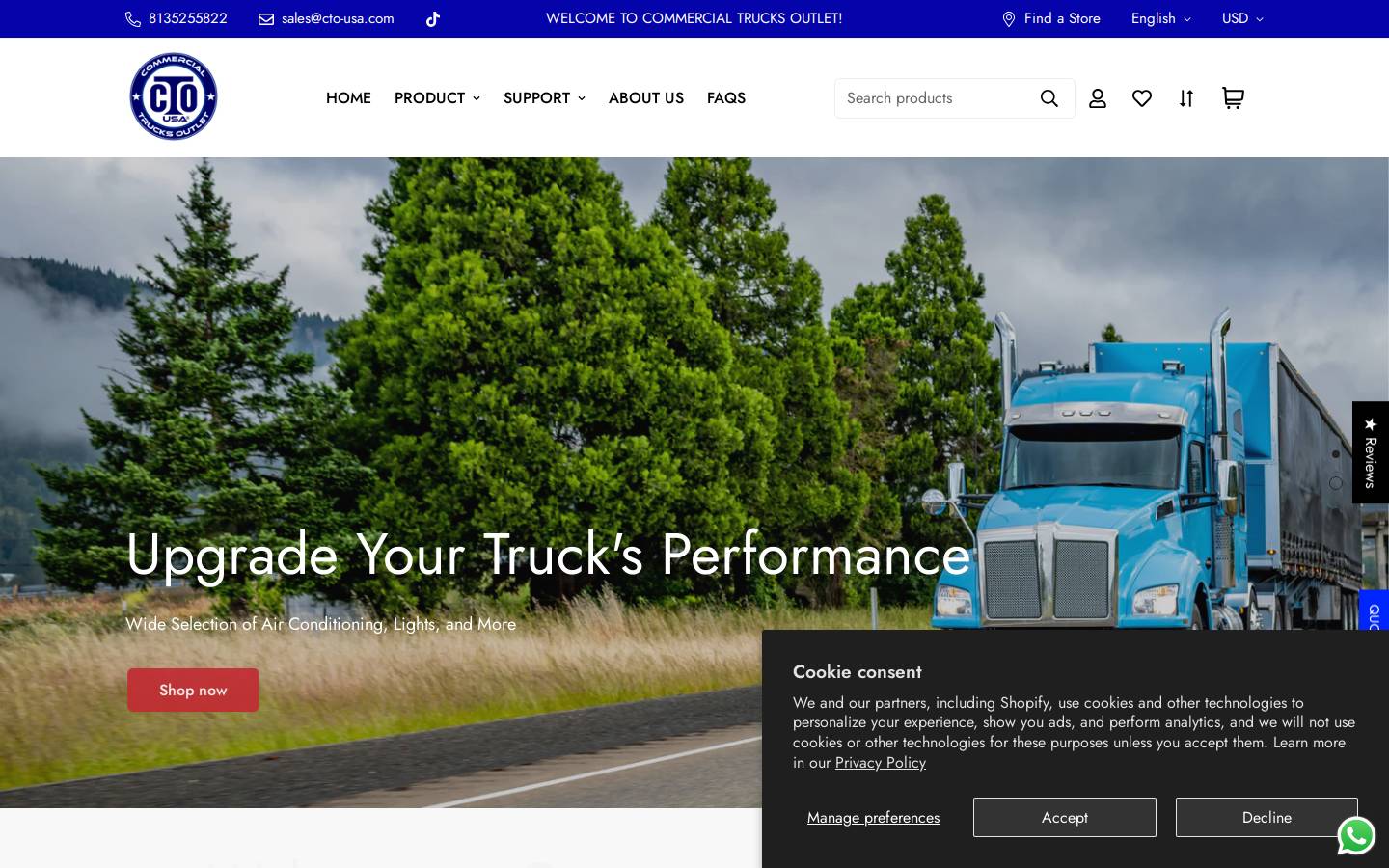 commercialtrucksoutlet.com homepage screenshot