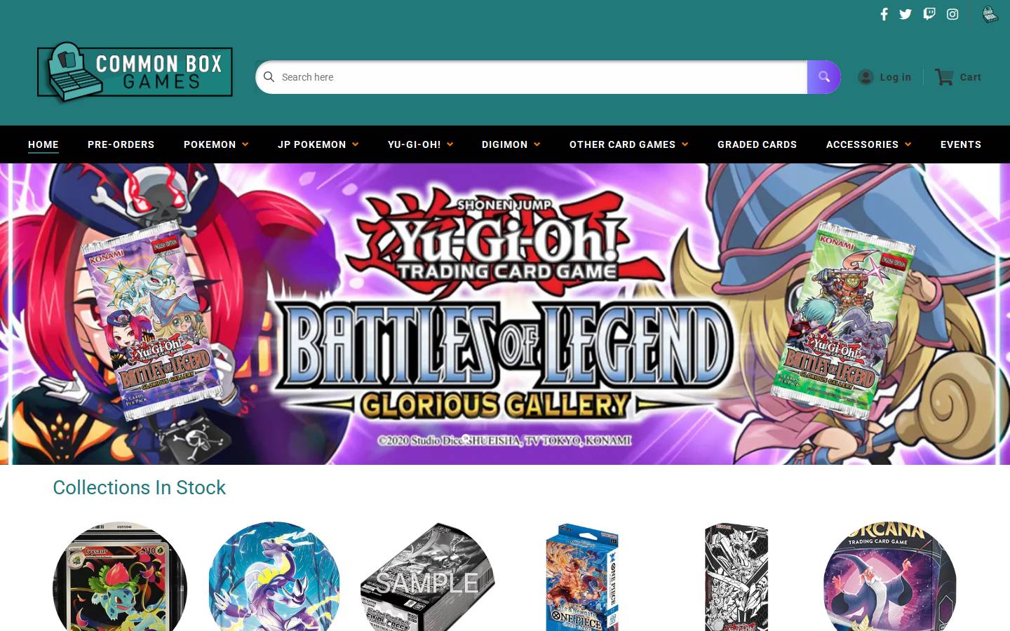 commonboxgames.com homepage screenshot