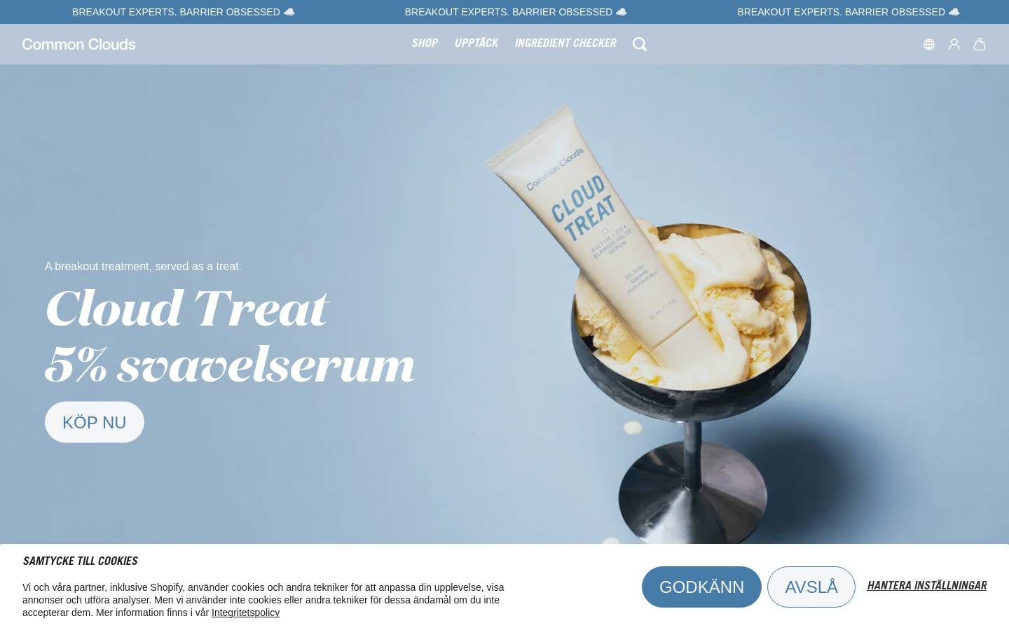Commonclouds homepage screenshot