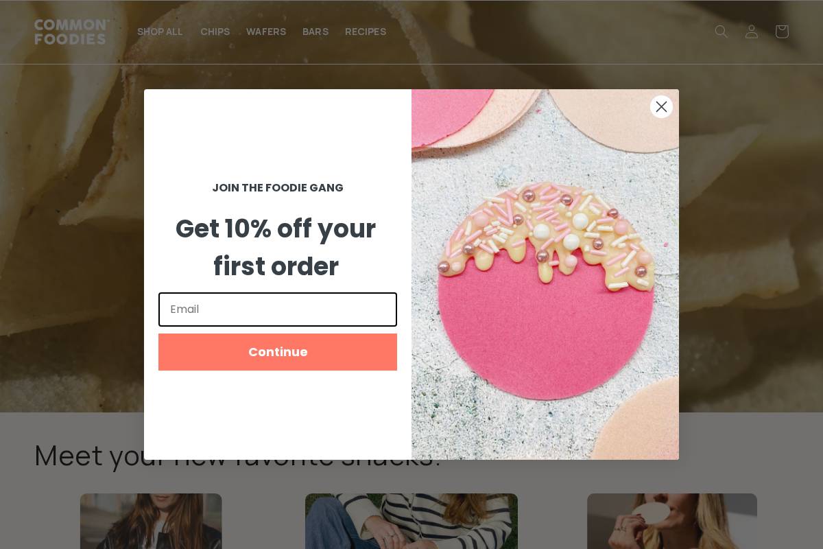 commonfoodies.com homepage screenshot