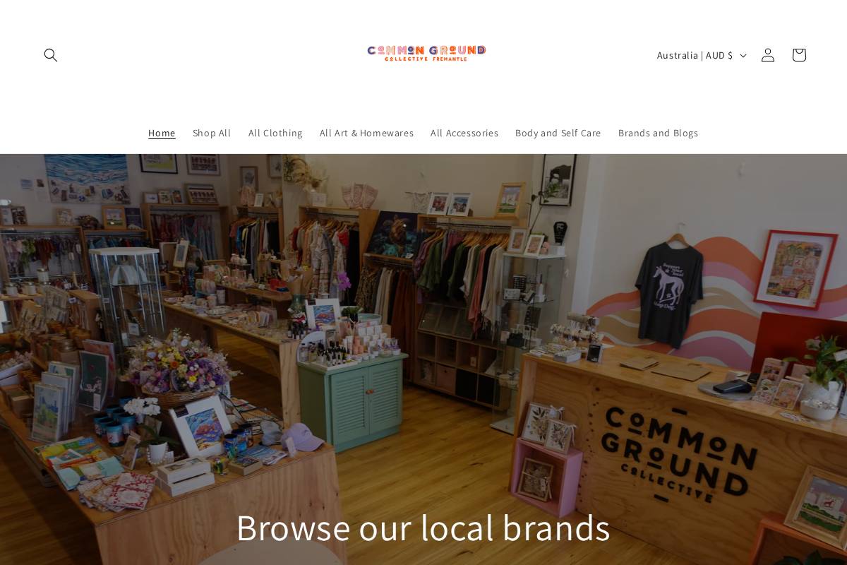 commongroundcollective.com.au homepage screenshot