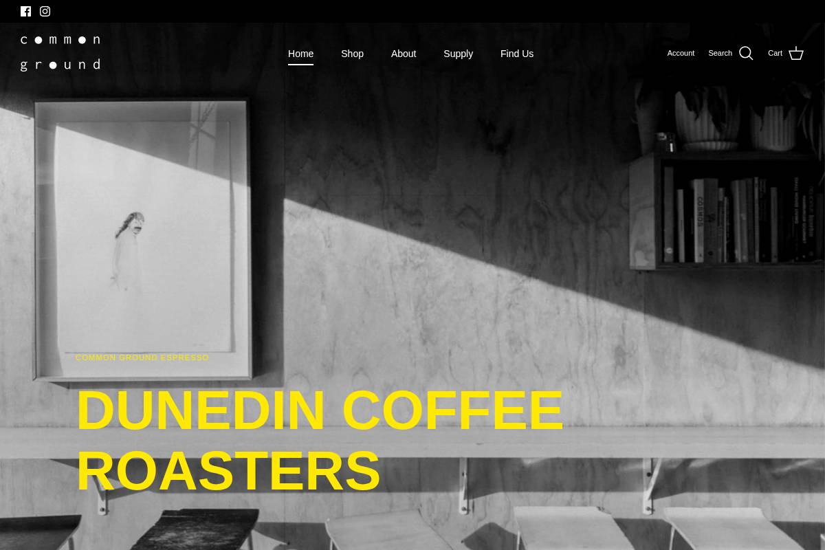 commongroundespresso.co.nz homepage screenshot