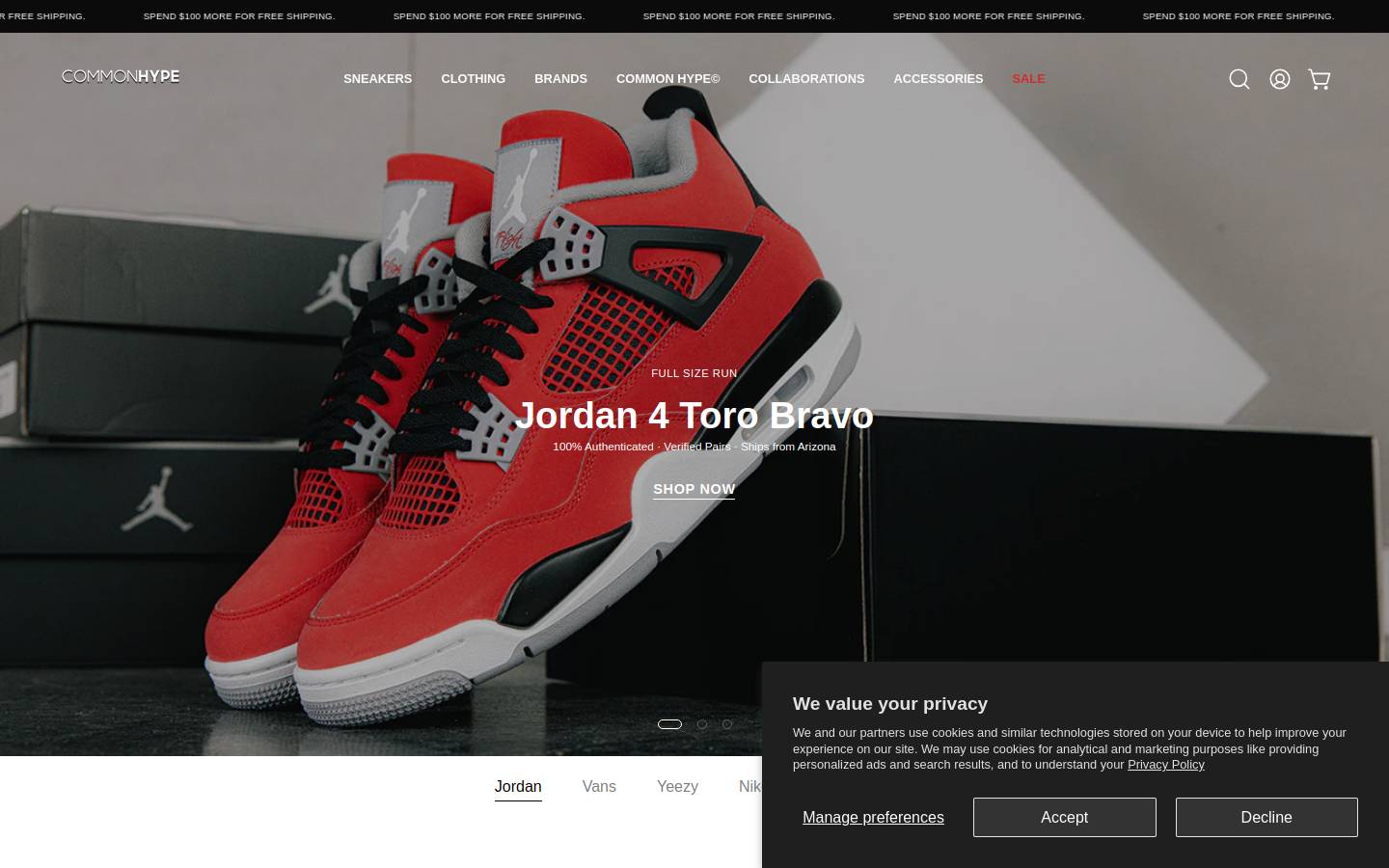 commonhype.com homepage screenshot