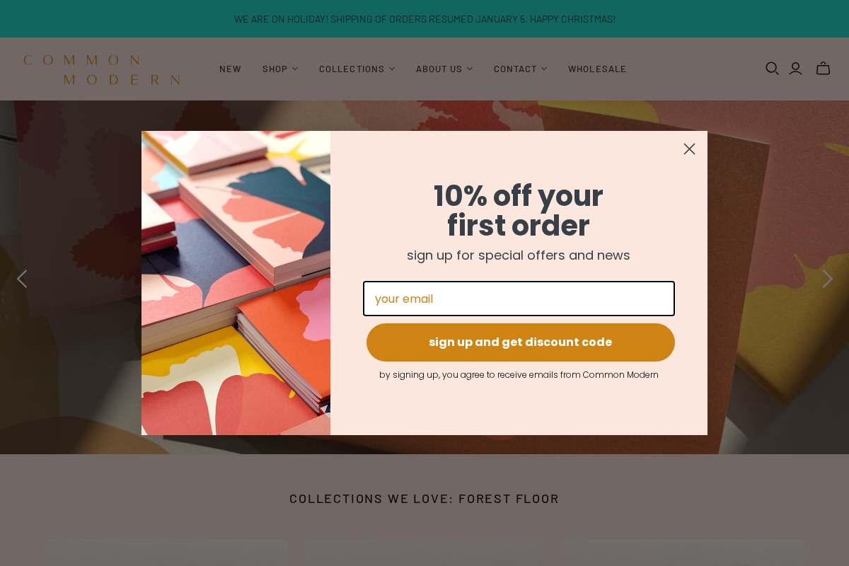 commonmodern.com homepage screenshot
