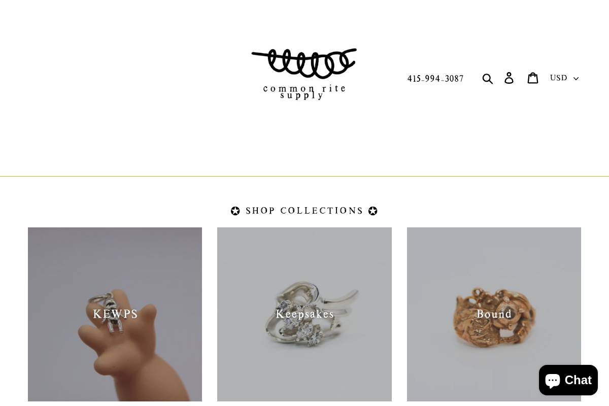 commonritesupply.com homepage screenshot