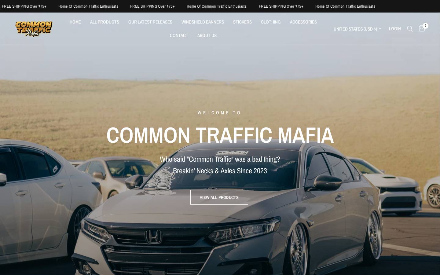 commontrafficmafia.com homepage screenshot