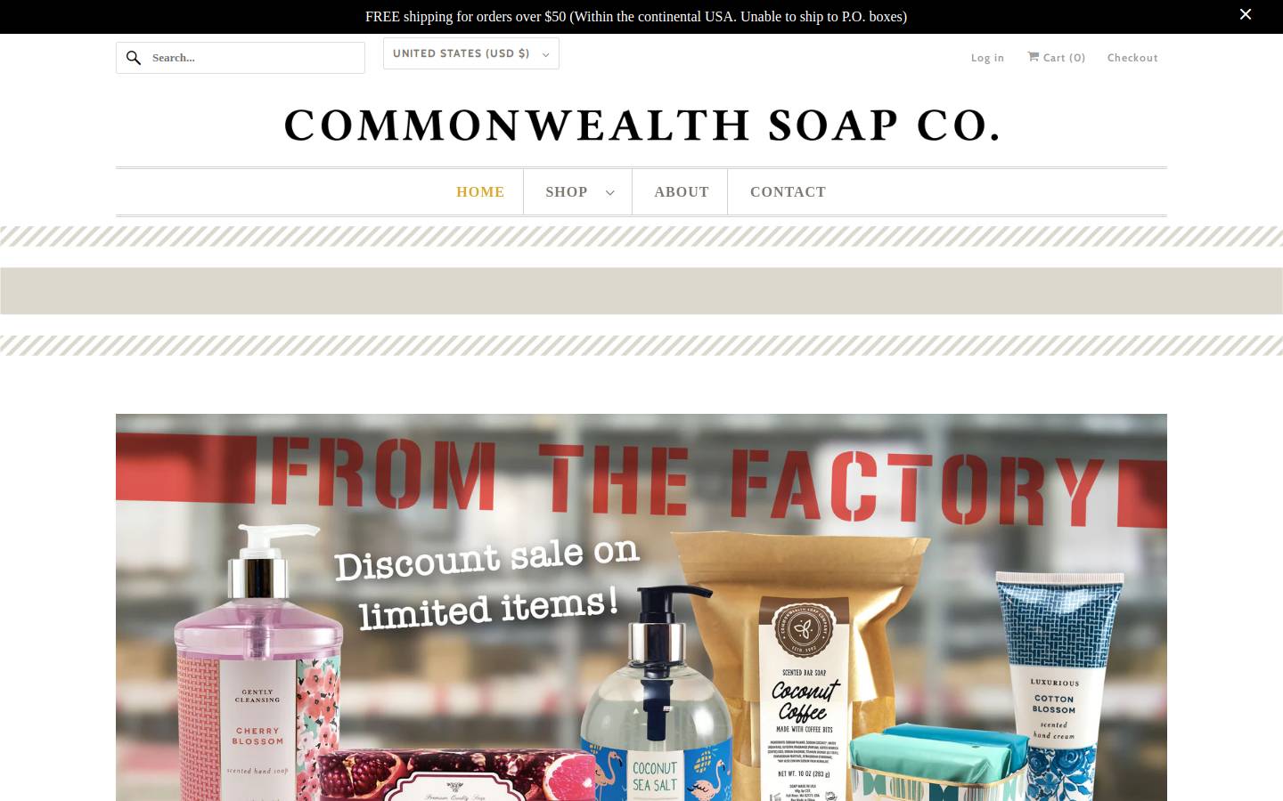 commonwealthsoapco.com homepage screenshot