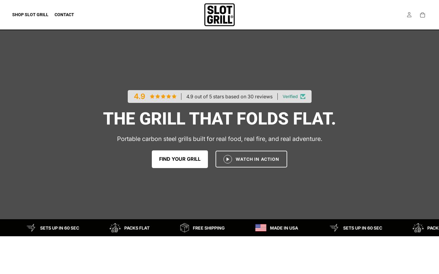 compactcampinggrill.com homepage screenshot