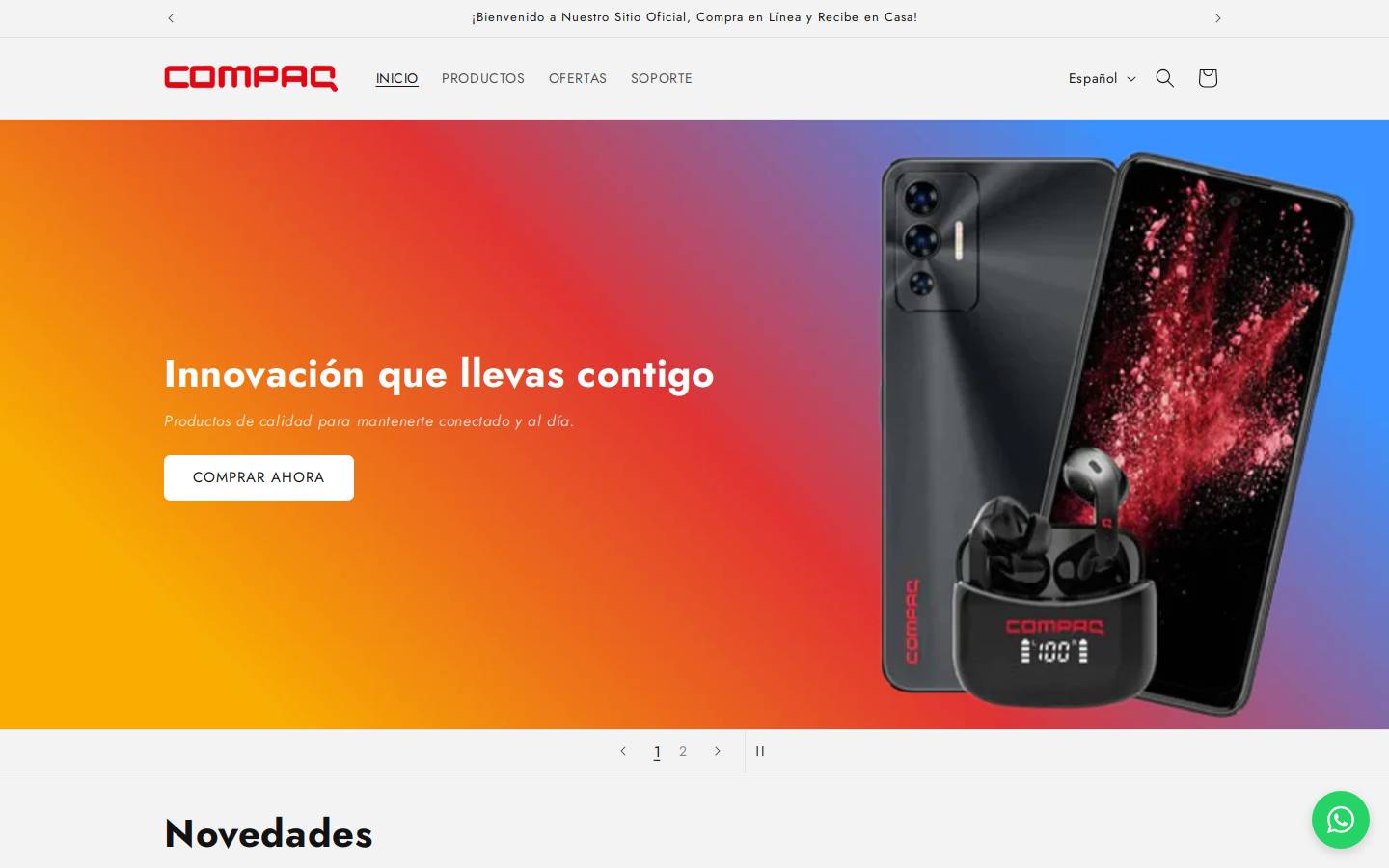 compaqmobile.com homepage screenshot