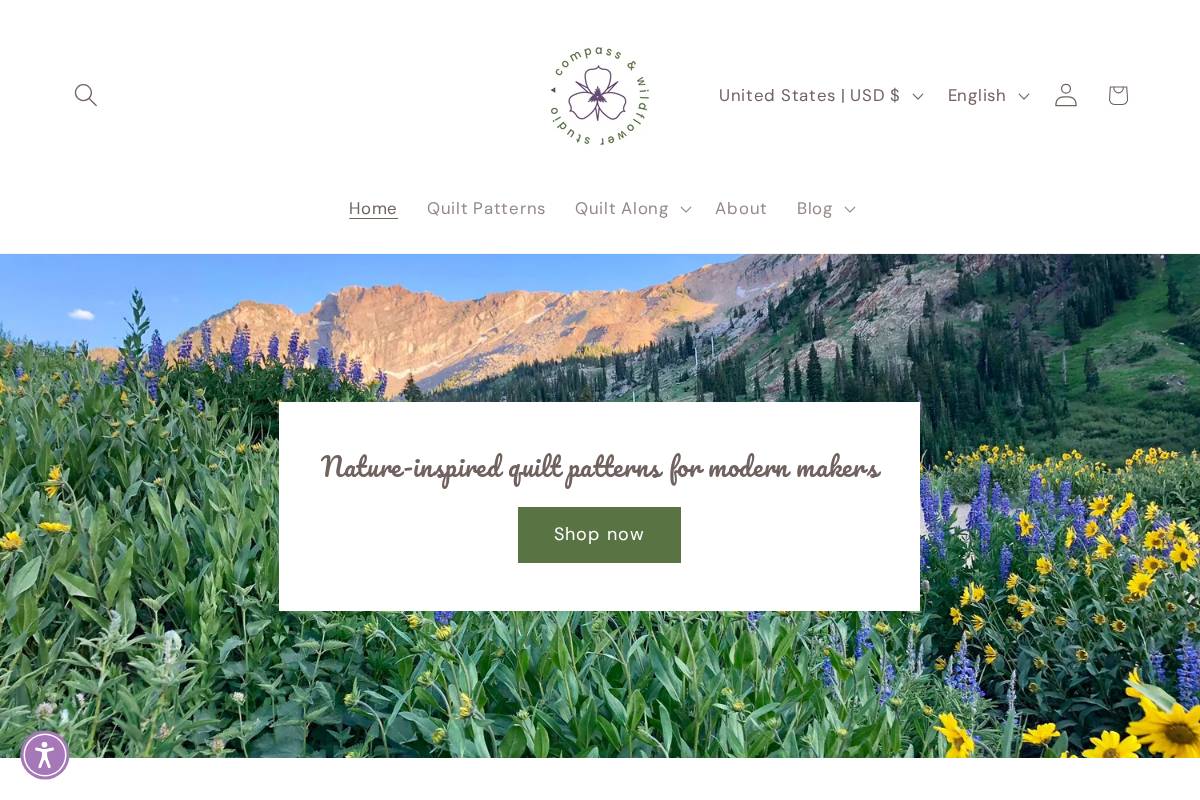 compassandwildflower.com homepage screenshot