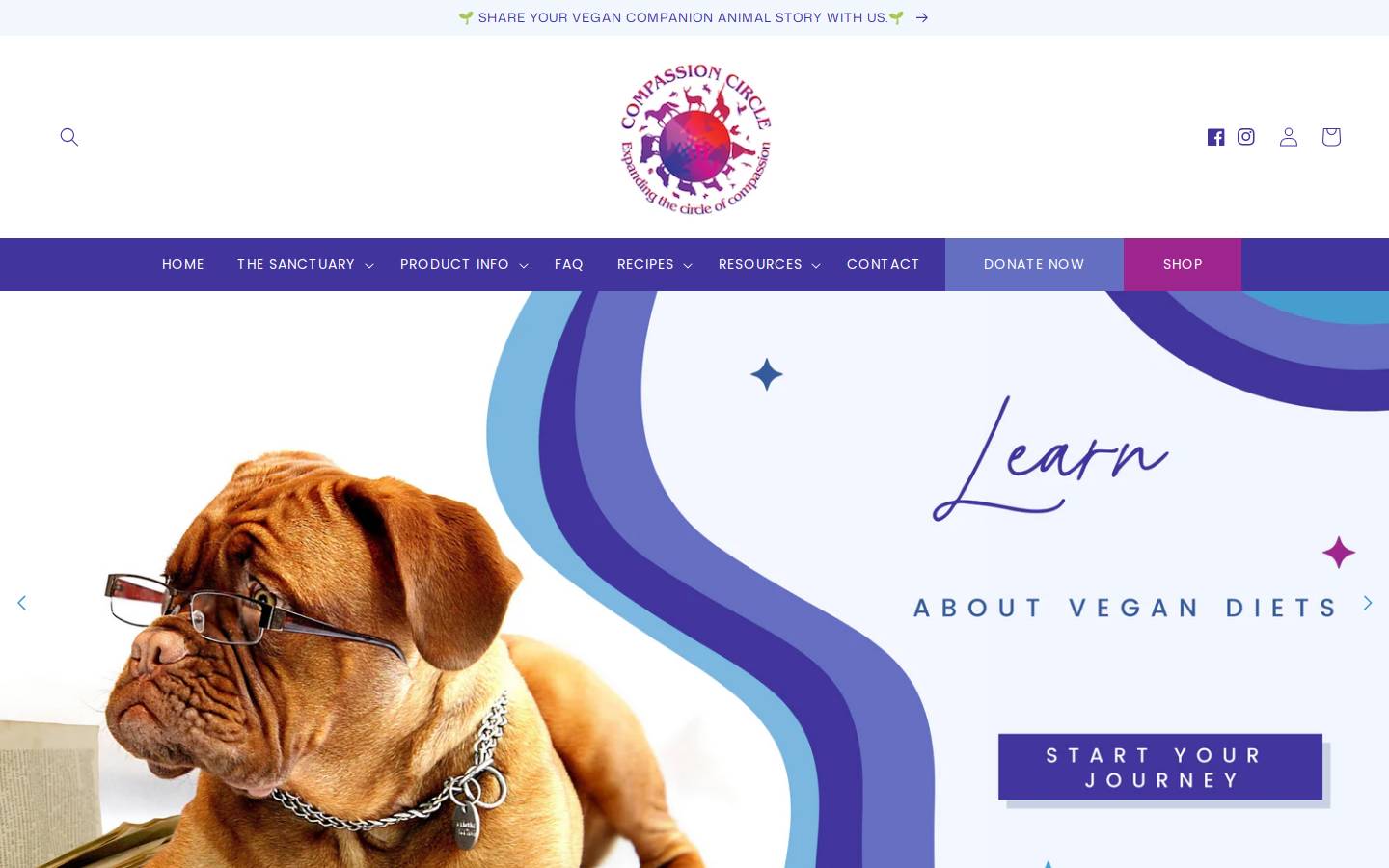 compassioncircle.com homepage screenshot