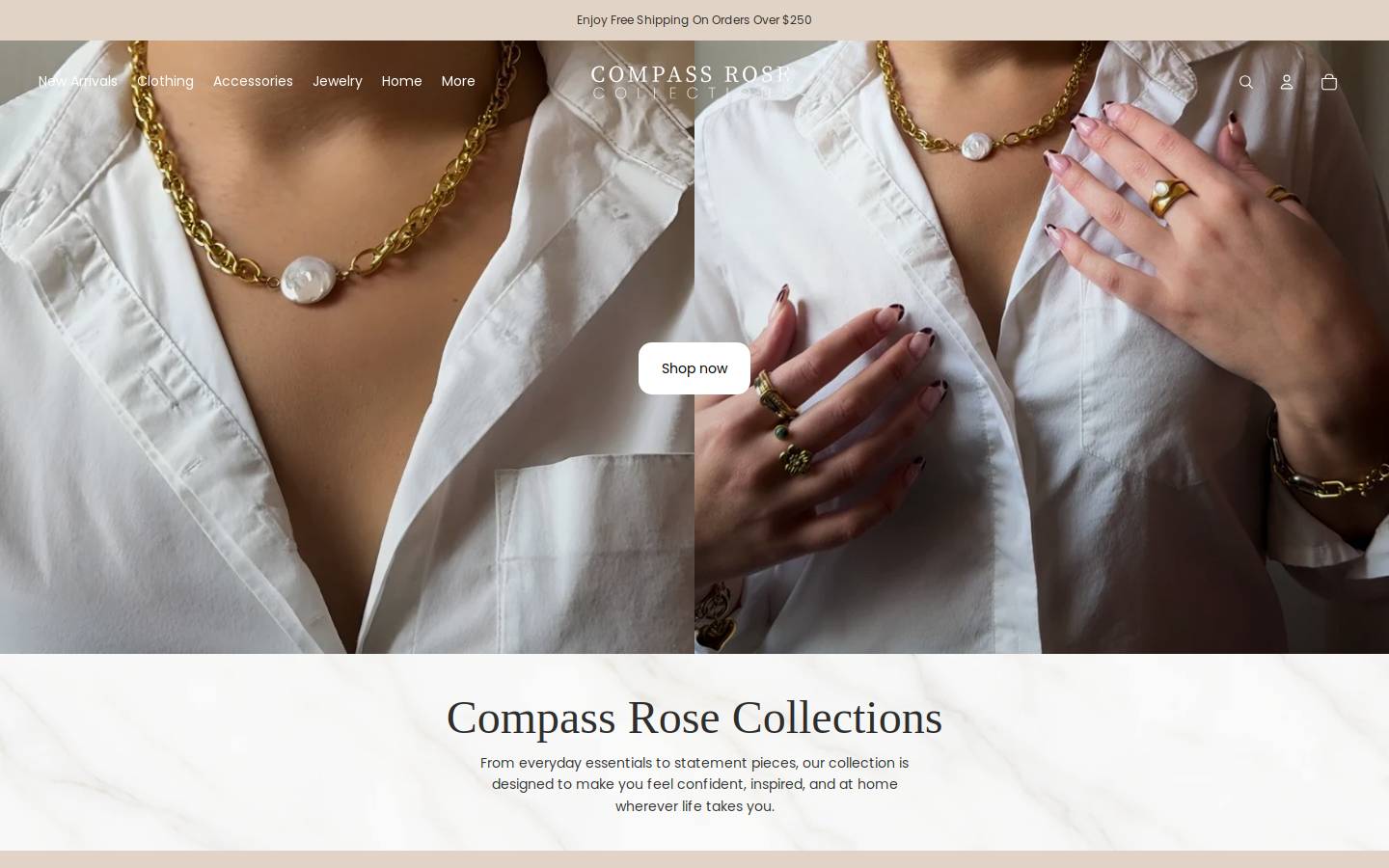 compassrosecollections.com homepage screenshot