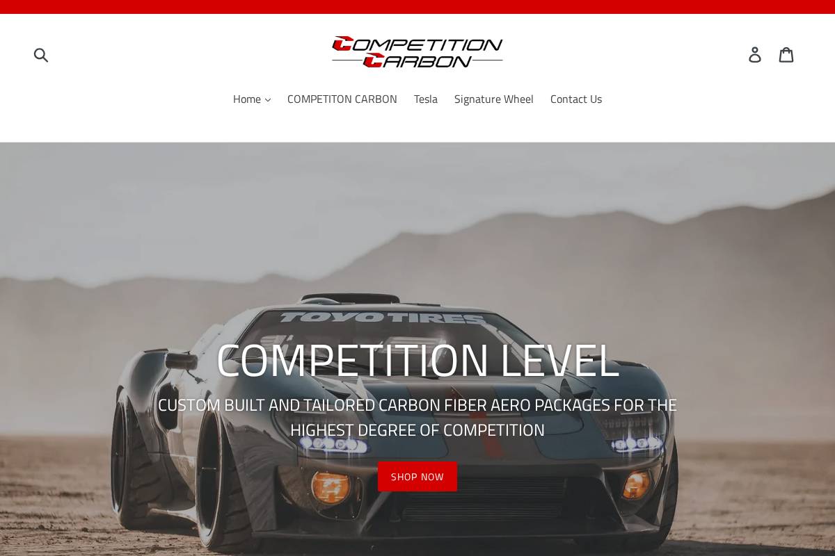 Competition Carbon homepage screenshot